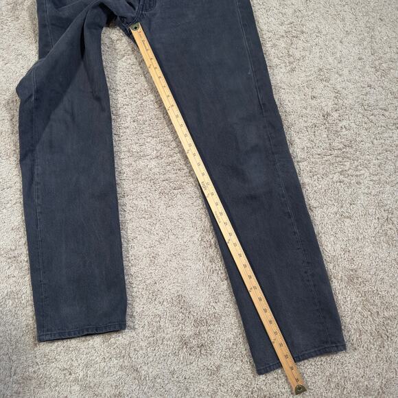 Vintage Levis 501 Jeans Mens 35X34 Black Straight Button Fly Denim Pants 90s USA - Picture 9 of 13